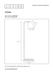 CONA Lampadaire E27 L21 W38 H140cm Blanc