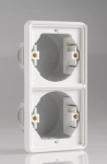 HYDRO CADRE D'ENCASTR. DOUBLE VERTICALE BLANC