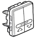 Plexo poussoir volets rou 250v composable gris
