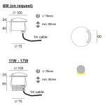 Bolas V-6W 230V 30K-IP67-alu