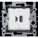 DOUBLE CHARGEUR USB + C