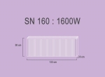 SN160  1,6 kw  RAL9010 38/133/8 cm