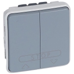 Plexo poussoir volets rou 250v composable gris