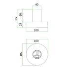 Ceiling / Wall Lamp Metal S E27 Black