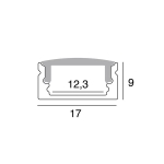 AVEIRO profilé apparent 2m BRONZE