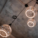 LED Floating Globe 150 smokey grey 90°