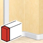 Embout gauche/dr. DLP design section 50x105mm (couv. 65mm)